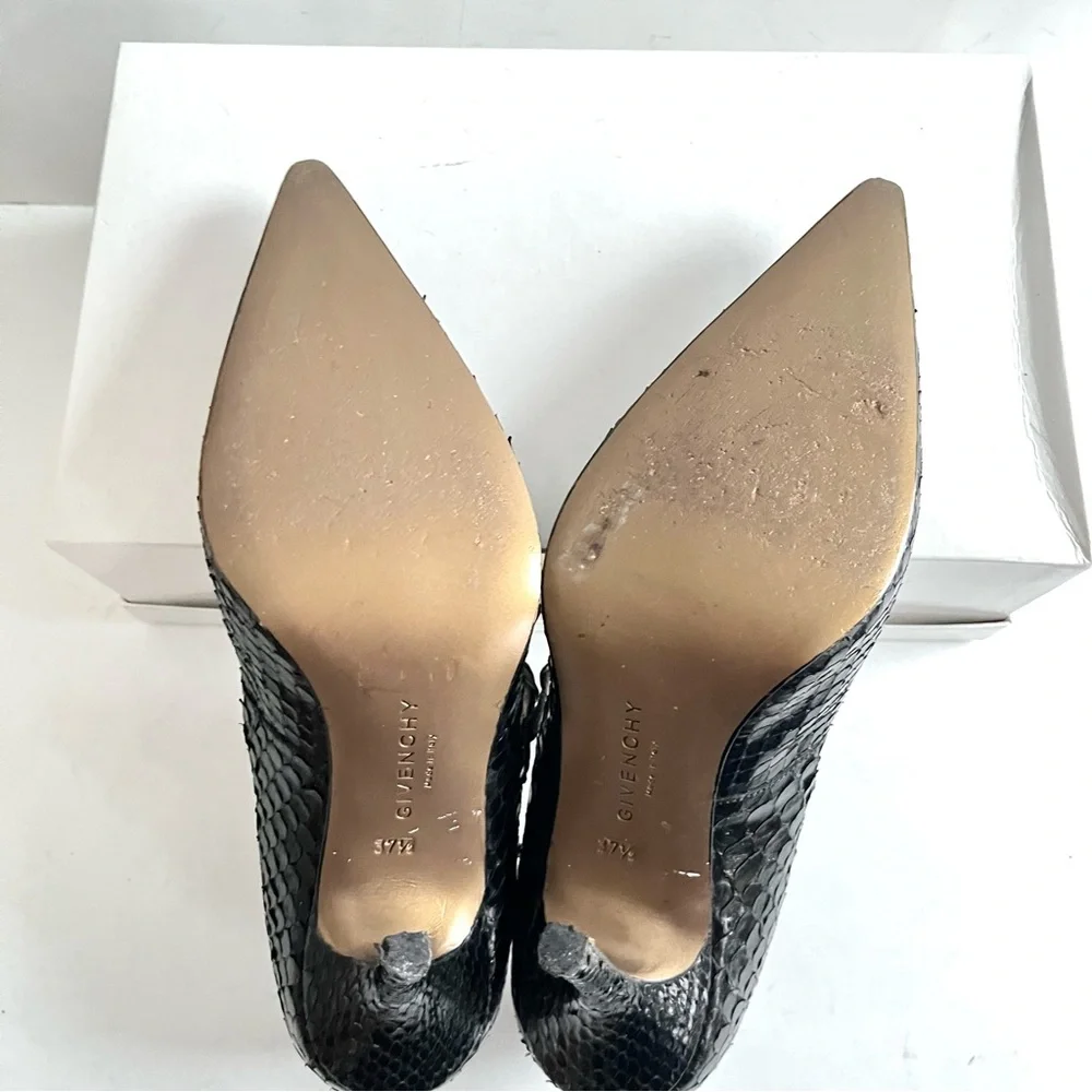 Givenchy black python Mary Jane heels 37.5